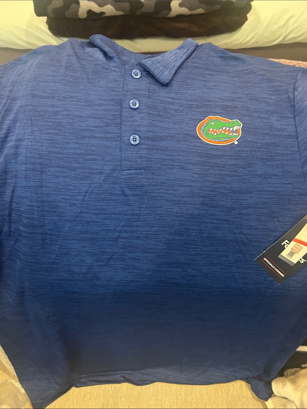 Fanatics Royal Blue Florida Gators Polo with Team Crest